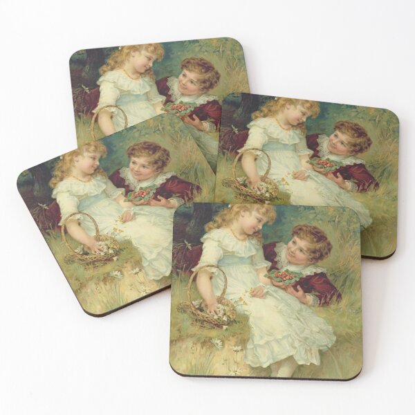 Artikelvorschau, Boy and Girl vintage painting entworfen und verkauft von Vintage Designs +.