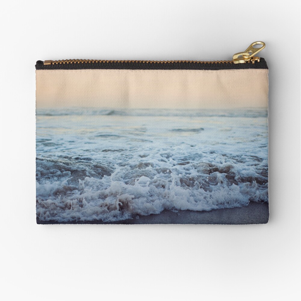 Crash into Me - Ocean Photograph of the Oregon Coast Zipper Pouch
