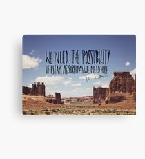 Edward Abbey x Escape Canvas Print