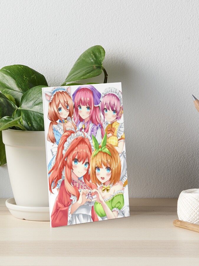 Miku Nakano, Quintessential Quintuplets, Anime Waifu, 5-toubun no Hanayome,  Nino Art Board Print for Sale by boutique shop