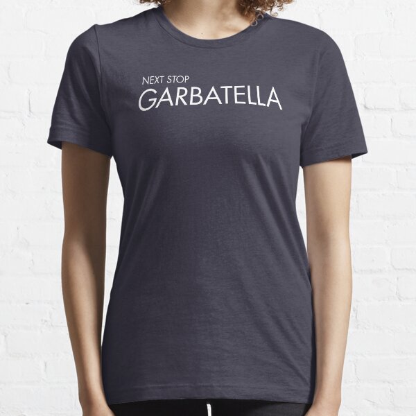 Next Stop Garbatella White Text Essential T-Shirt