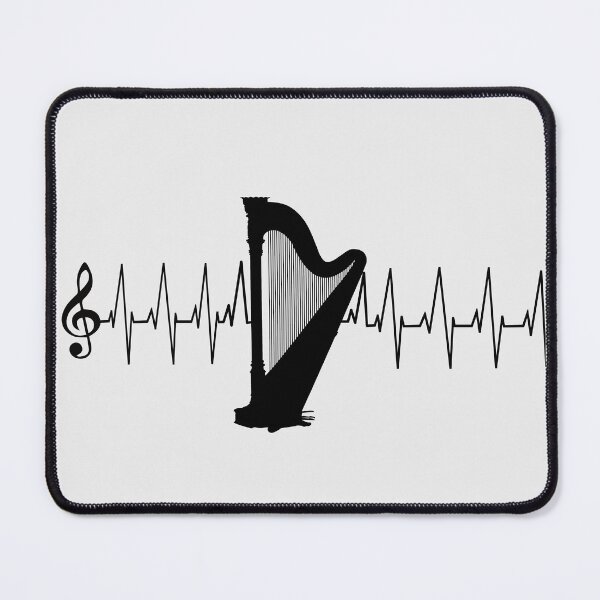 Item preview, Harp Music Heartbeat Lines designed and sold by Primroaddesigns.