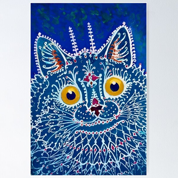 Item preview, Psychedelic Cat by Louis Wain designed and sold by yoloforever.