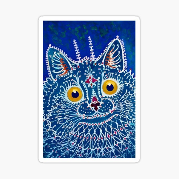 Item preview, Psychedelic Cat by Louis Wain designed and sold by WonderweissStudio.