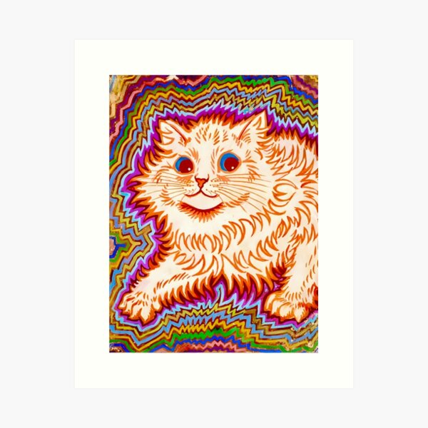 Item preview, Kaleidoscope Cats III by Louis Wain designed and sold by yoloforever.