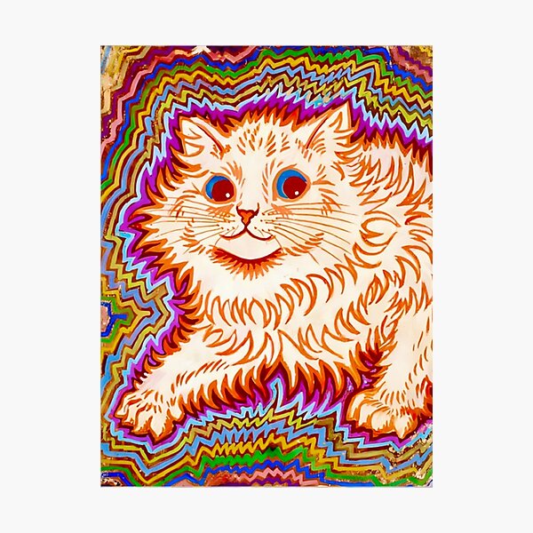 Item preview, Kaleidoscope Cats III by Louis Wain designed and sold by WonderweissStudio.