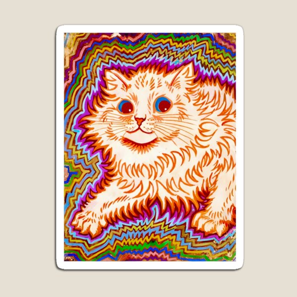 Item preview, Kaleidoskop-Katzen III von Louis Wain designed and sold by WonderweissStudio.