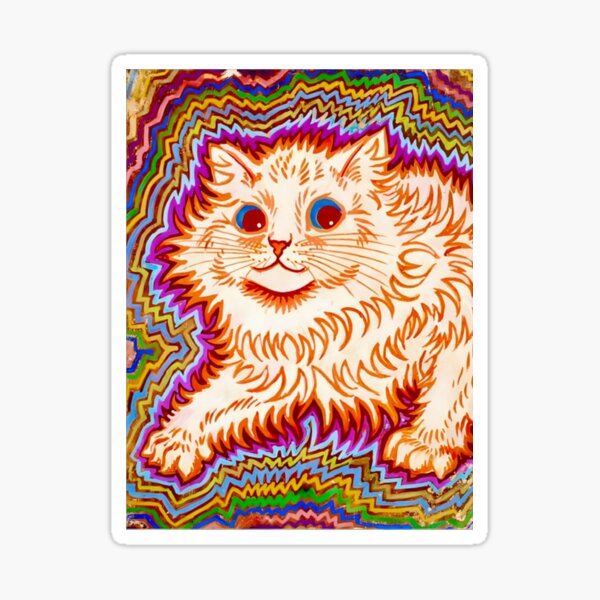 Item preview, Kaleidoscope Cats III by Louis Wain designed and sold by WonderweissStudio.