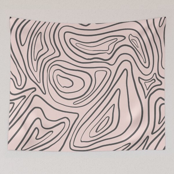 Item preview, Abstract Swirls - Peach and Gray designed and sold by PeachyLitchi.