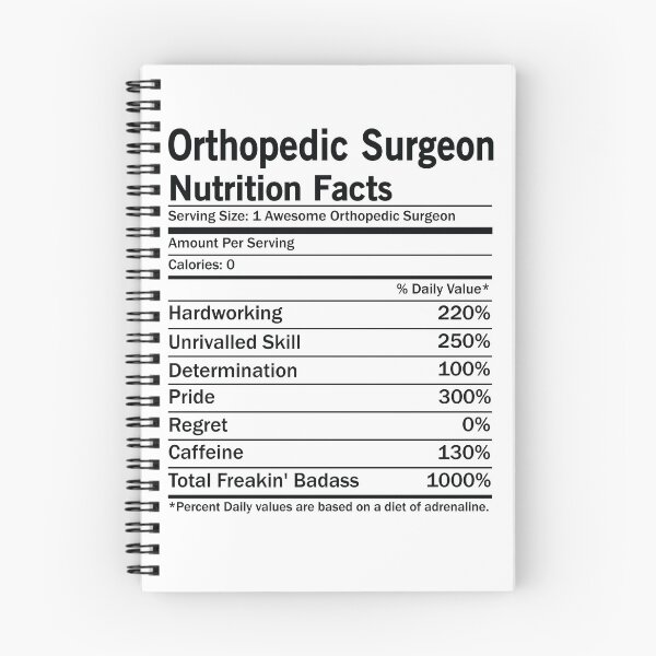 Item preview, Orthopedic Surgeon Nutrition Facts designed and sold by woodesigner.