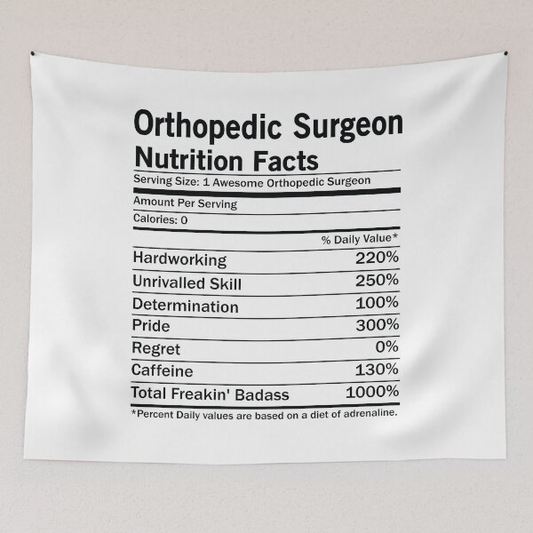 Item preview, Orthopedic Surgeon Nutrition Facts designed and sold by woodesigner.