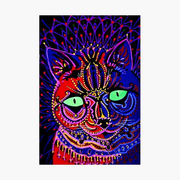 Item preview, Decorative Cat by Louis Wain designed and sold by WonderweissStudio.