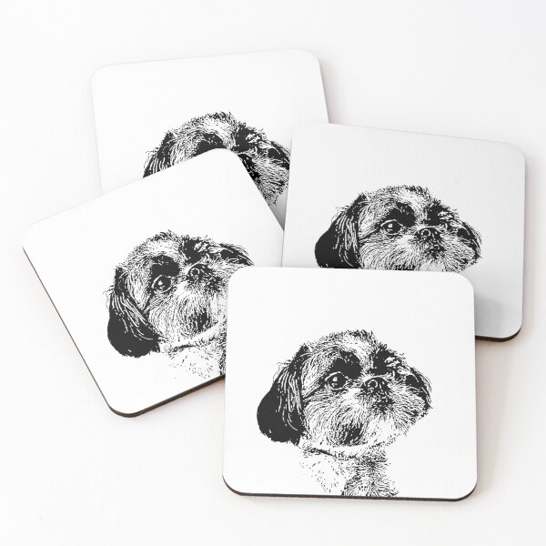 Item preview, Cute Shih Tzu Puppy Dog Pen and Ink art designed and sold by adriana-holmes.