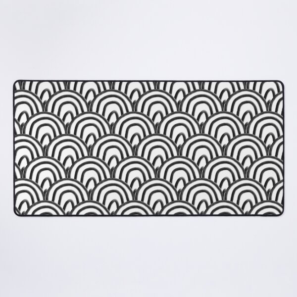 Item preview, Black and white fish pattern saigaiha designed and sold by NesheYx.