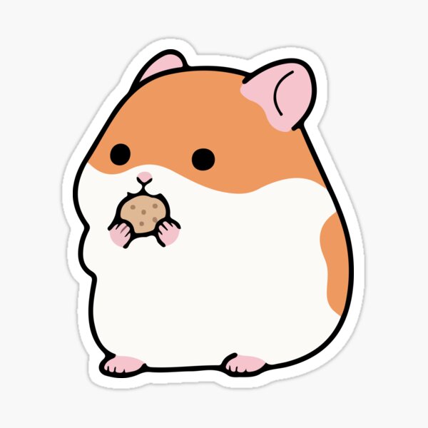 Item preview, Cute Hamster Chibi Eating Cookies designed and sold by FerrenSmall.