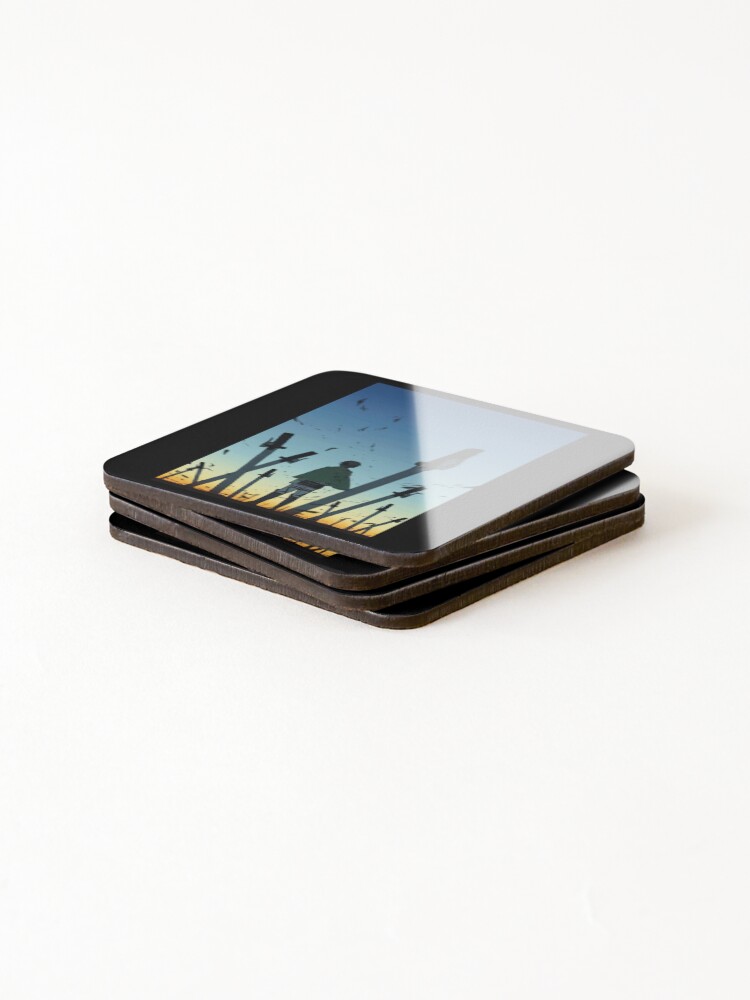 Thumbnail 4 of 5, Coasters (Set of 4), RUMBLING RUMBLING RUMBLING RUMBLING RUMBLING RUMBLING| Perfect Gift designed and sold by raphanita.