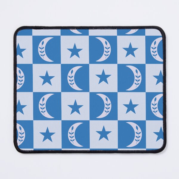 Item preview, Boho moon and stars pattern on blue and off white checkerboards designed and sold by Yasminepatterns .