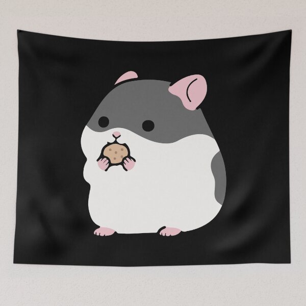 Item preview, Cute Hamster Chibi Eating Cookies designed and sold by FerrenSmall.
