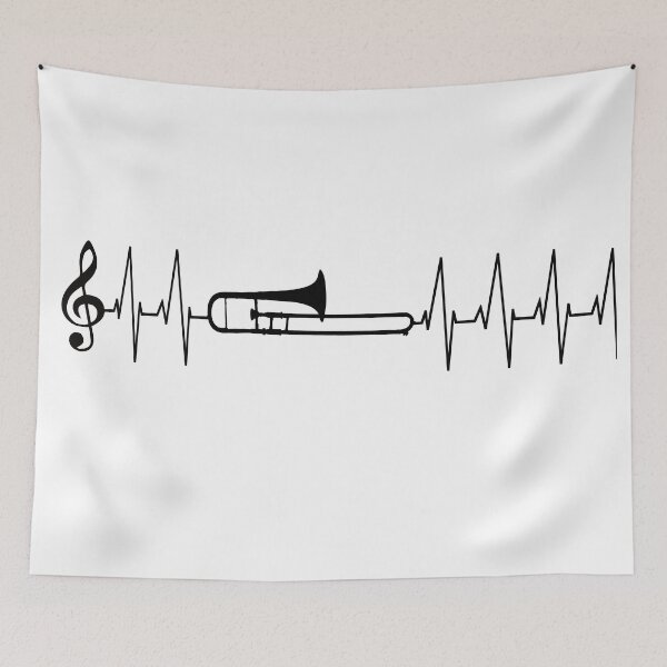 Item preview, Soprano Trombone Music Heartbeat Lines designed and sold by Primroaddesigns.