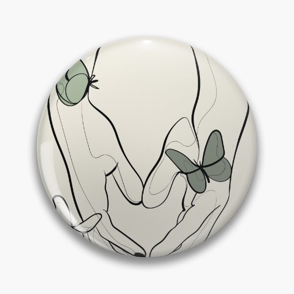 Item preview, green butterfly hands designed and sold by ebzil studio.