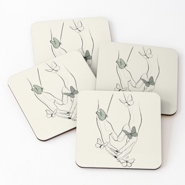 Item preview, green butterfly hands designed and sold by ebzil studio.