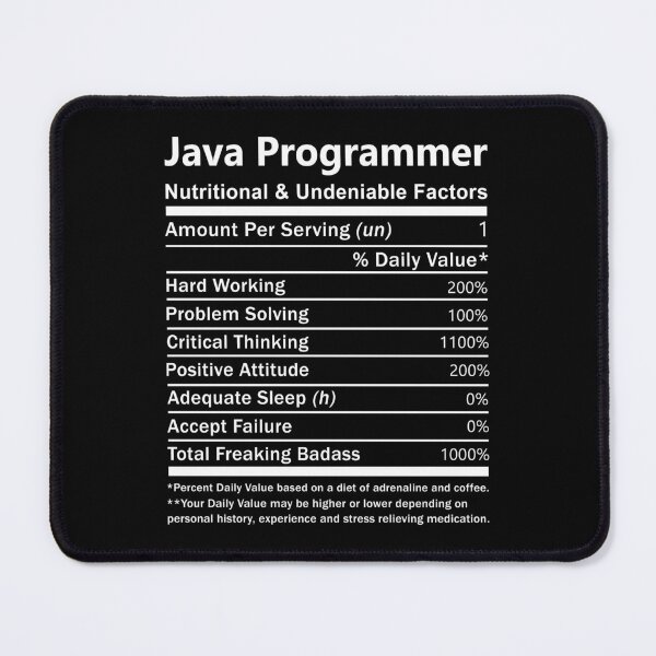 Item preview, Java Programmer T Shirt - Nutritional And Undeniable Factors Gift Item Tee designed and sold by watkinsmat.