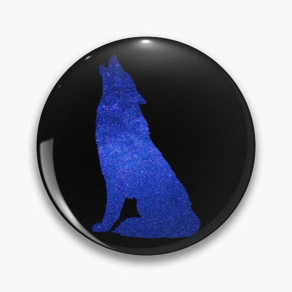 Item preview, Bright Blue Galaxy Lone Wolf Howl designed and sold by MMwolfdogden.