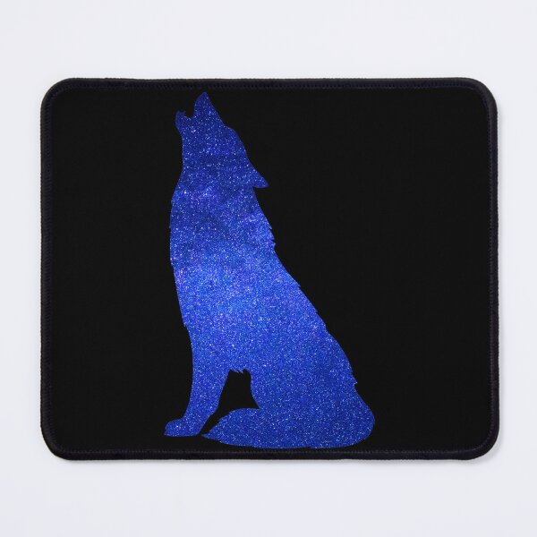 Item preview, Bright Blue Galaxy Lone Wolf Howl designed and sold by MMwolfdogden.
