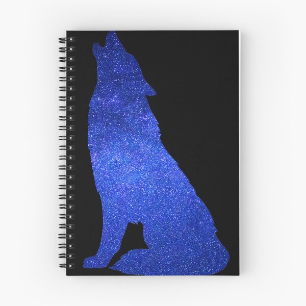 Item preview, Bright Blue Galaxy Lone Wolf Howl designed and sold by MMwolfdogden.