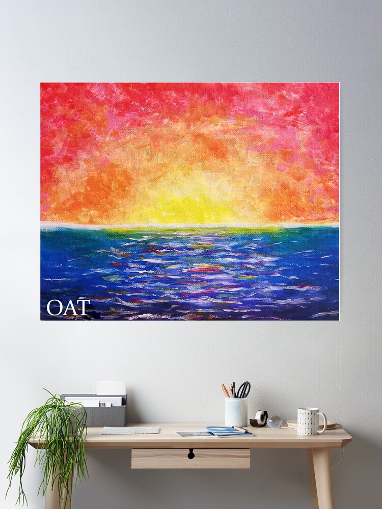 Thumbnail 1 of 3, Poster, Rainbow Ocean designed and sold by Olivia Tatara.