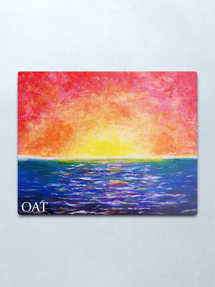 Alternate view of Rainbow Ocean Metal Print
