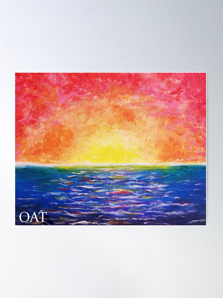 Thumbnail 2 of 3, Poster, Rainbow Ocean designed and sold by Olivia Tatara.