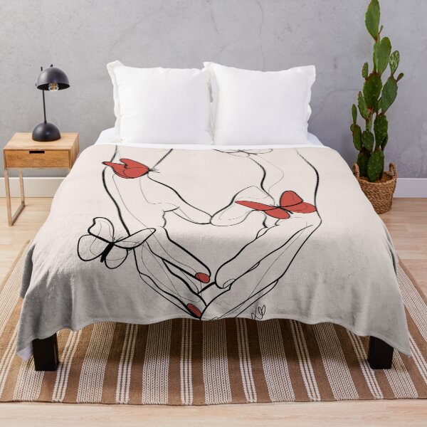 Item preview, red butterfly hands designed and sold by ebzil studio.