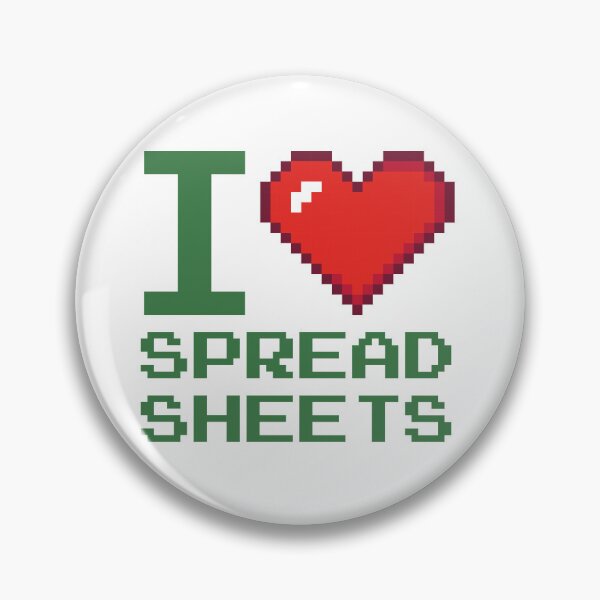 Item preview, I Love Spreadsheets Heart designed and sold by iconikit.