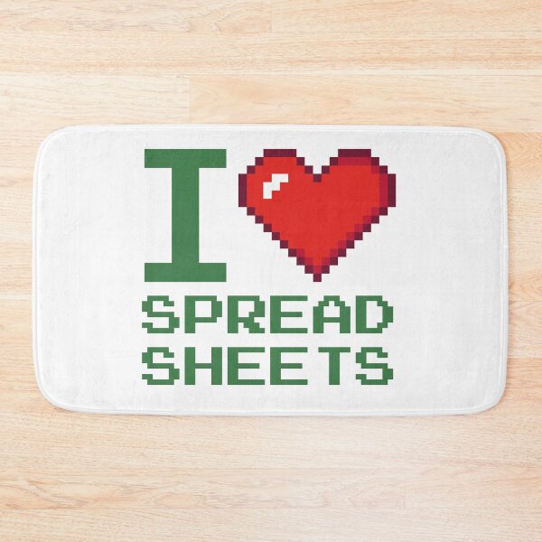 Item preview, I Love Spreadsheets Heart designed and sold by iconikit.