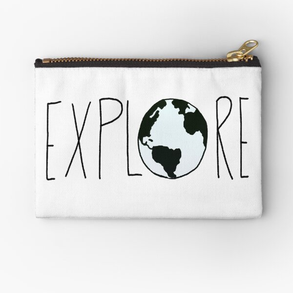 Explore the Globe Zipper Pouch