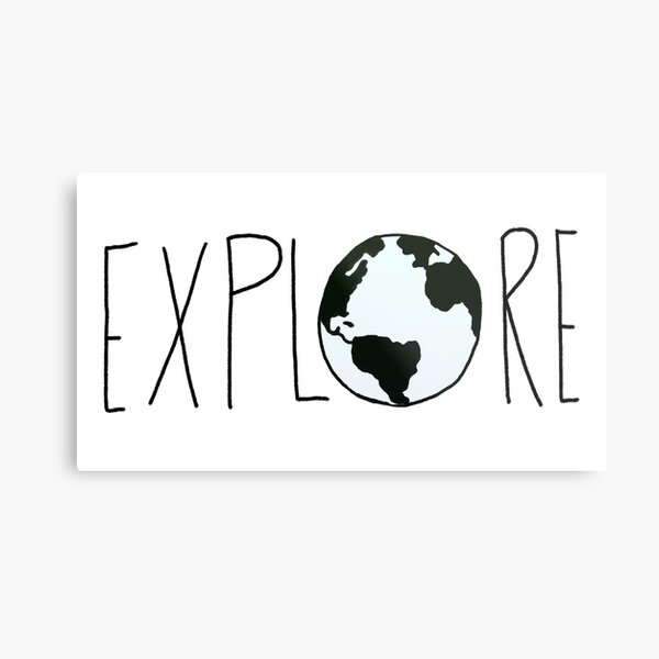 Explora el globo Lámina metálica