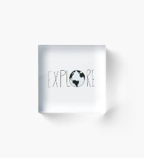 Explore the Globe Acrylic Block