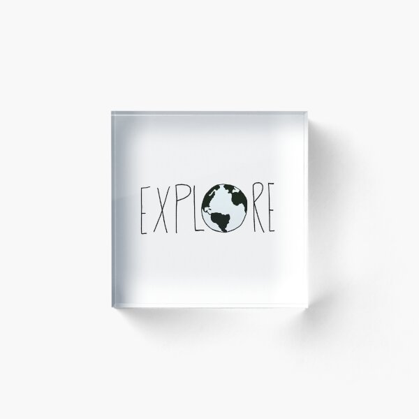 Explore the Globe Acrylic Block