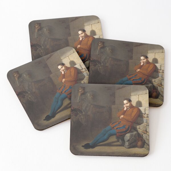 Item preview, Don Quixote vintage painting designed and sold by Vintage Designs +.
