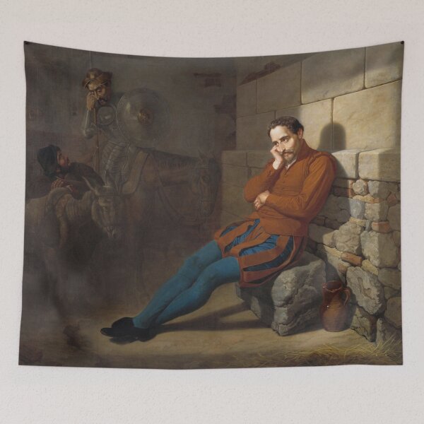 Item preview, Don Quixote vintage painting designed and sold by Vintage Designs +.