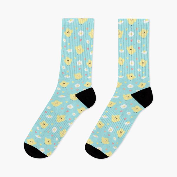 Item preview, Seamless pattern with cute yellow chick, daisy flowers and hearts. designed and sold by kuklamalvina.