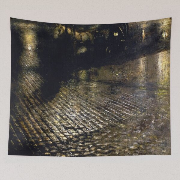 Item preview, Cobbled streets vintage painting designed and sold by Vintage Designs +.