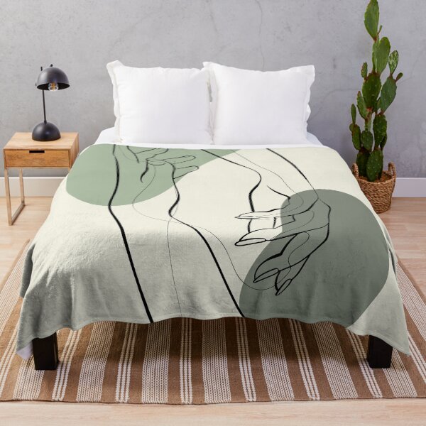Item preview, green hands line art  designed and sold by ebzil studio.