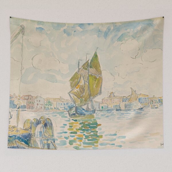 Item preview, Venise voilier sur le canal de la giudecca by Henri Edmond Cross - Vintage Art designed and sold by RickE.