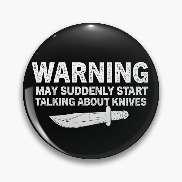 Item preview, Warning May Suddenly Start Talking About Knives designed and sold by Luna1Shop.