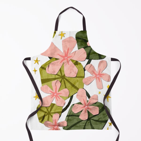 Item preview, Paper collage of pink flowers and leaves of lotus flower designed and sold by artmayte.