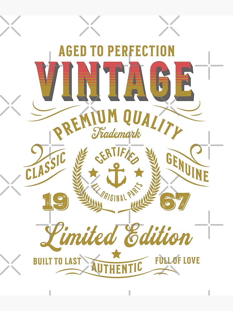 50e Anniversaire Tablier Vintage Year 1967 Aged To Perfection Cadeau