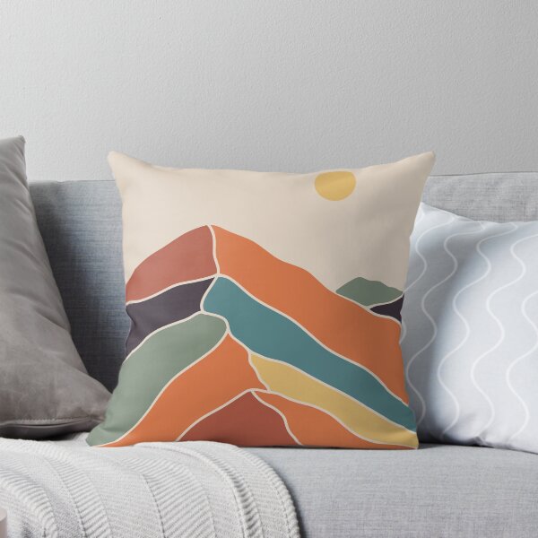 Artikelvorschau, Moderne zeitgenössische farbenfrohe Berglandschaft Sonnenkollektion 4 entworfen und verkauft von MLA-Artwork.