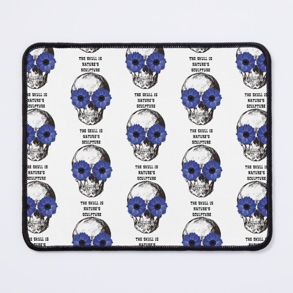 Item preview, The Skull. Blue Rose. The Skull is Nature's Sculture. Bones and Botany. designed and sold by LeMuArt ⭐⭐⭐⭐⭐.